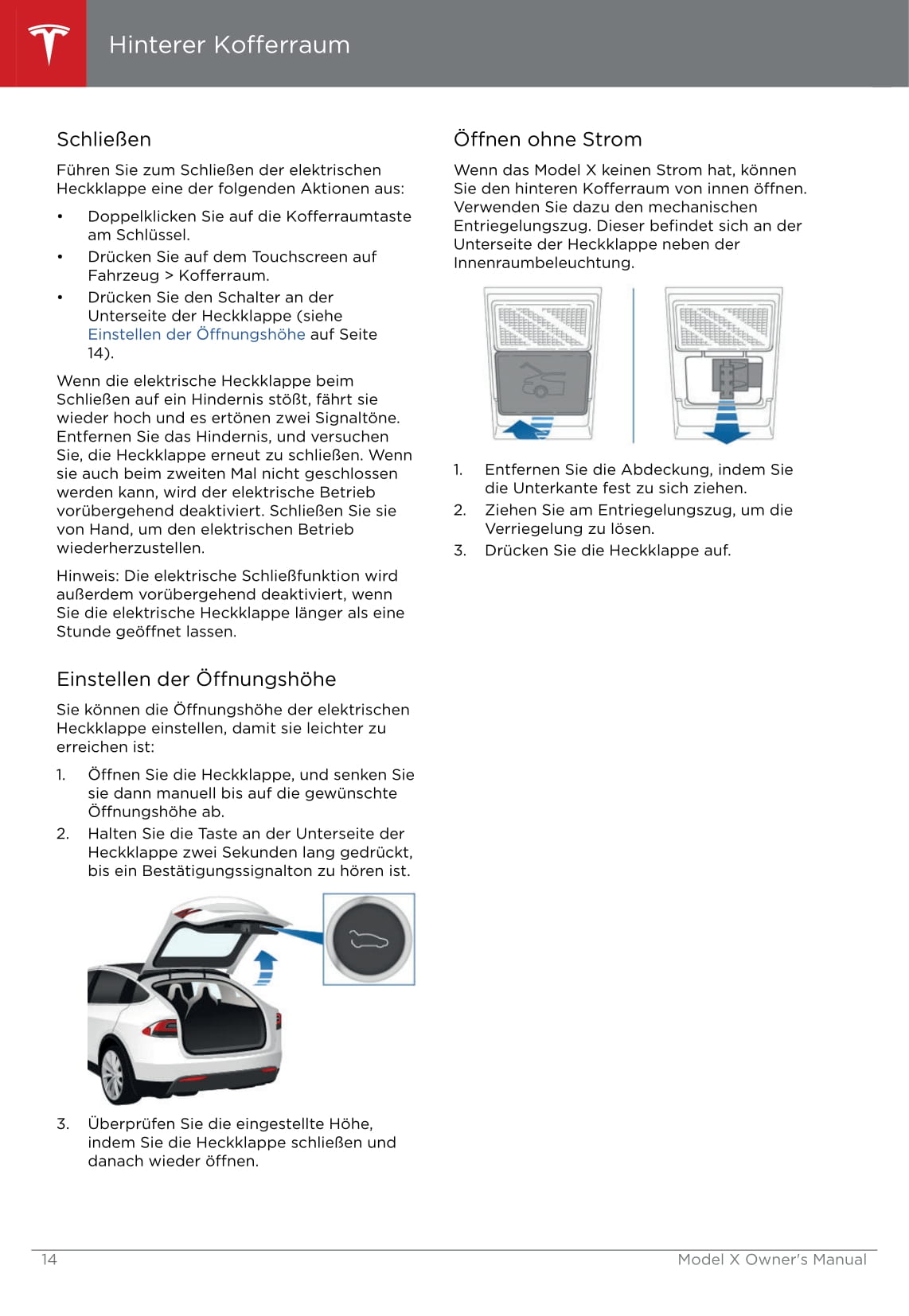 2016-2020 Tesla Model X Gebruikershandleiding | Duits