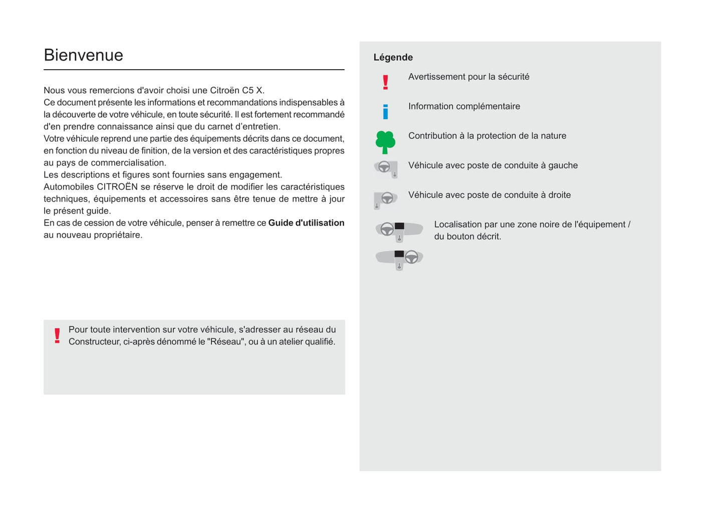 2022-2024 Citroën C5 X Owner's Manual | French