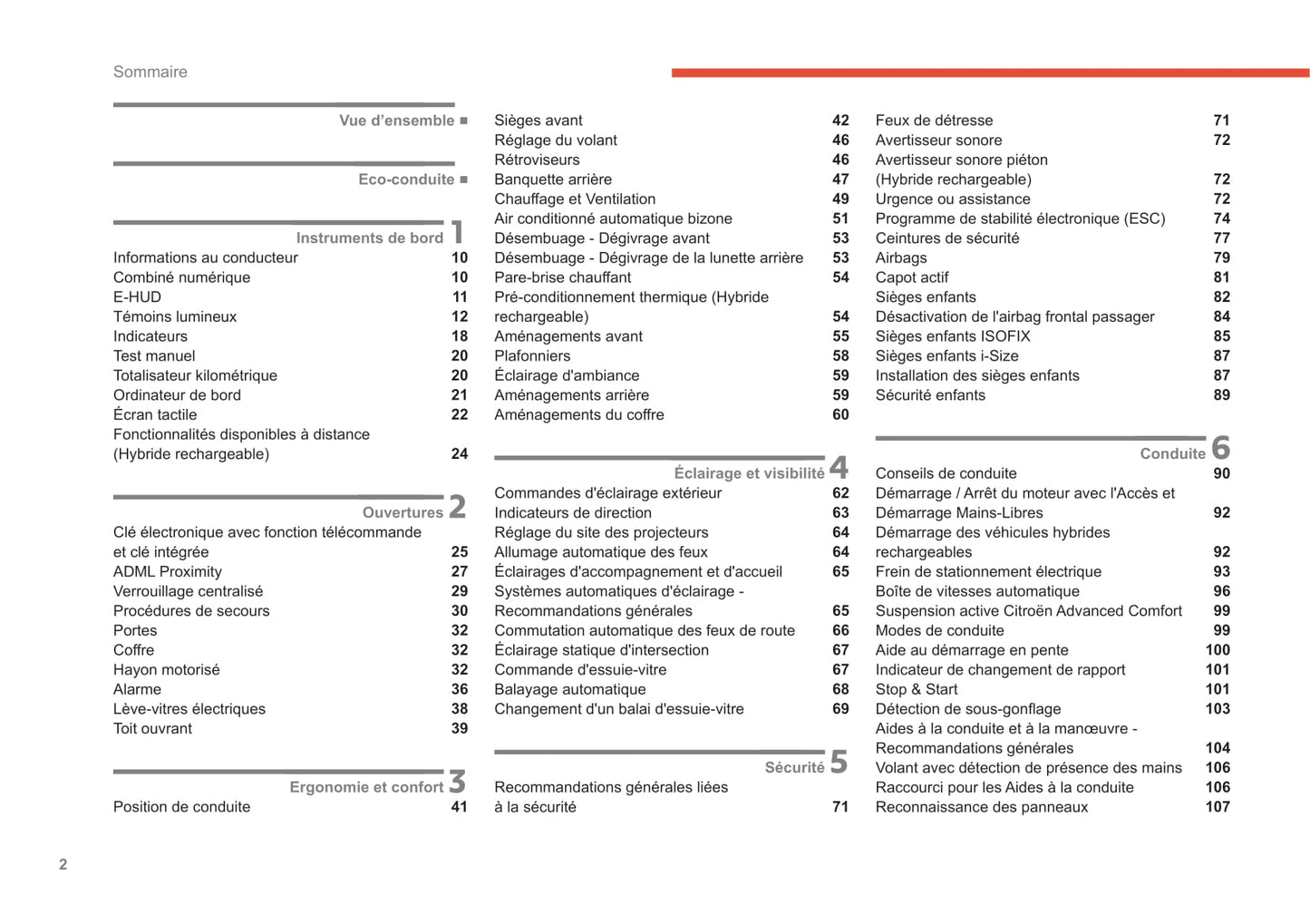 2022-2024 Citroën C5 X Owner's Manual | French