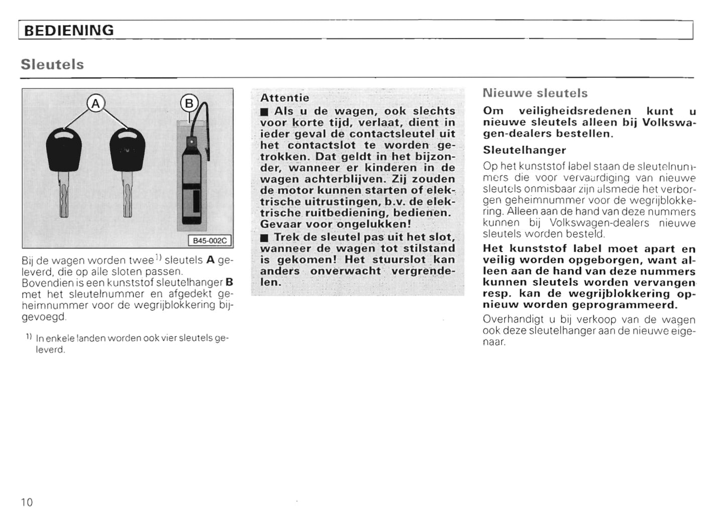 1994-1999 Volkswagen Polo/Variant Owner's Manual | Dutch