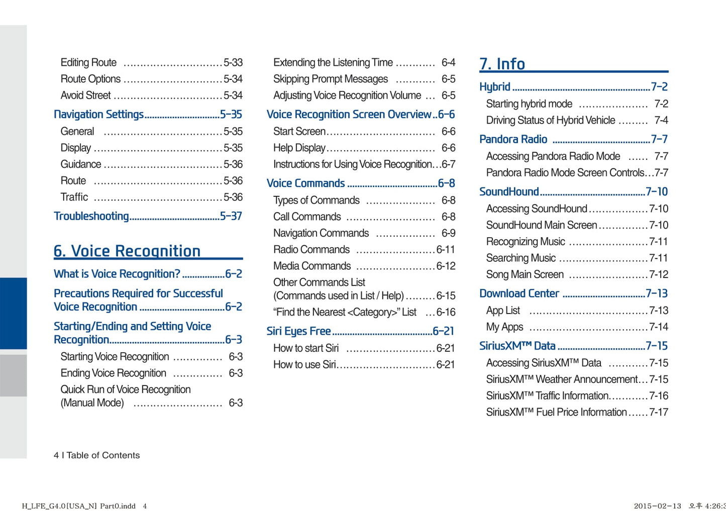 Hyundai Sonata Hybrid Multimedia System Owner's Manual 2014 - 2017
