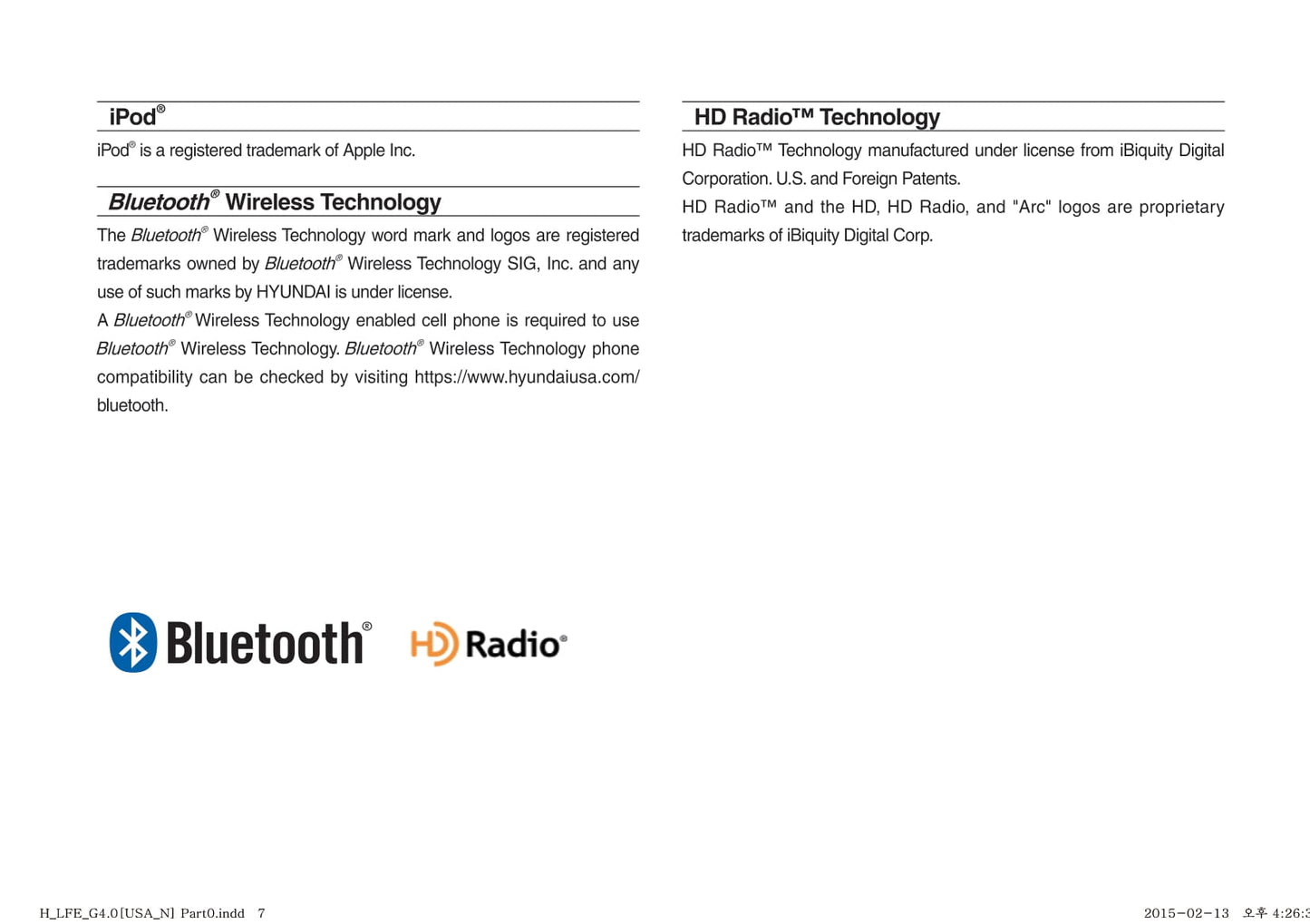 Hyundai Sonata Hybrid Multimedia System Owner's Manual 2014 - 2017