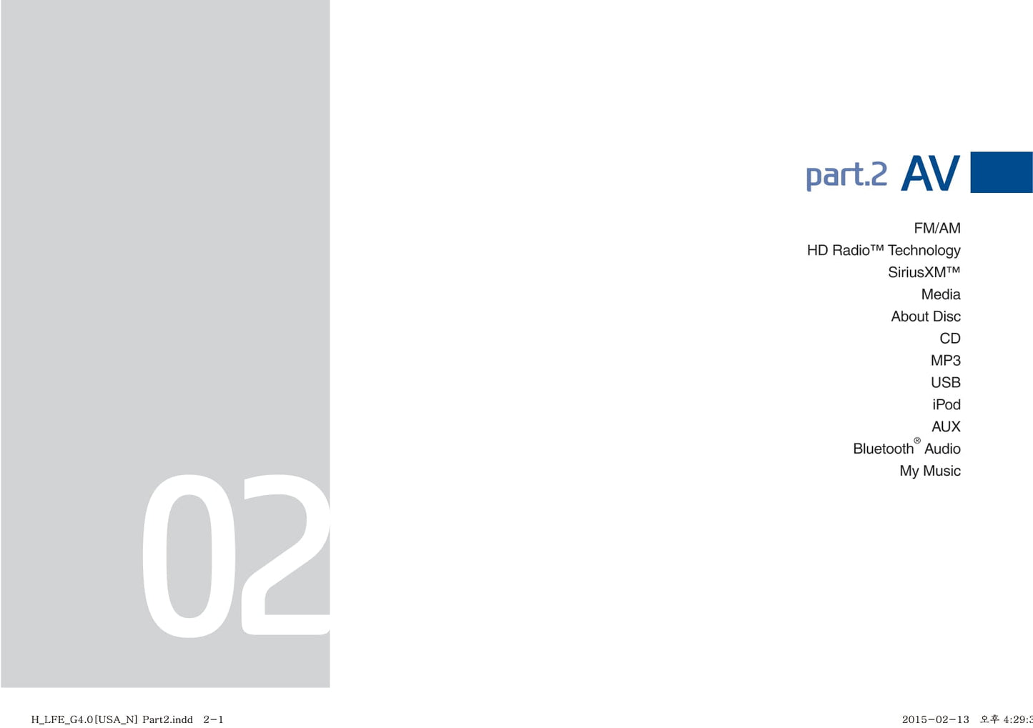 Hyundai Sonata Hybrid Multimedia System Owner's Manual 2014 - 2017