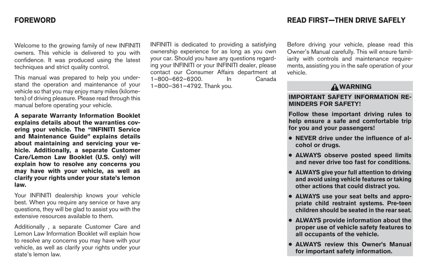 2010 Infiniti QX56 Owner's Manual | English