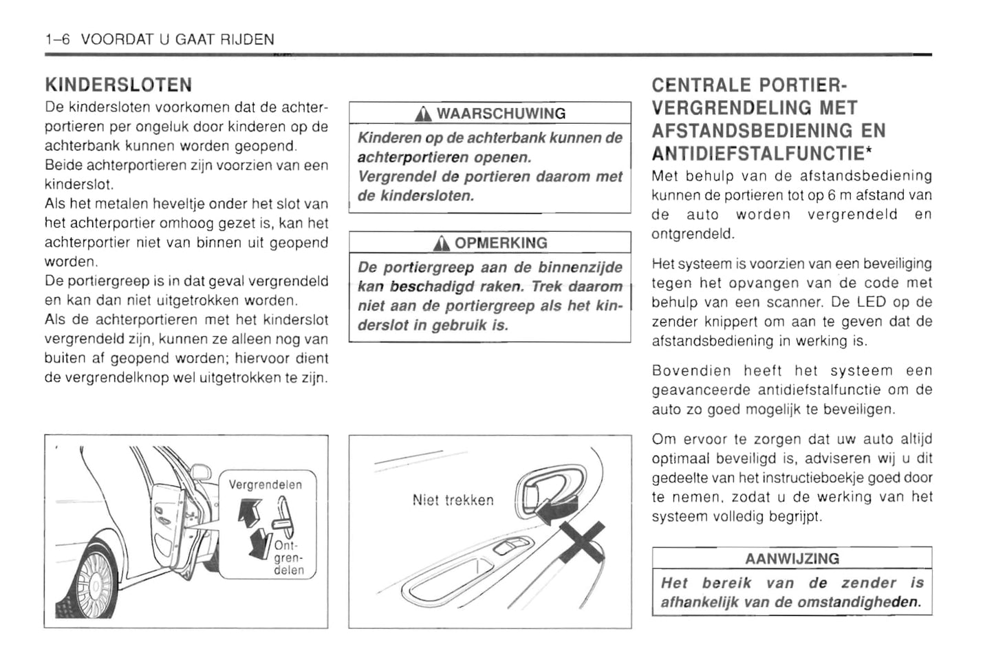 1997-2002 Daewoo Leganza Gebruikershandleiding | Nederlands