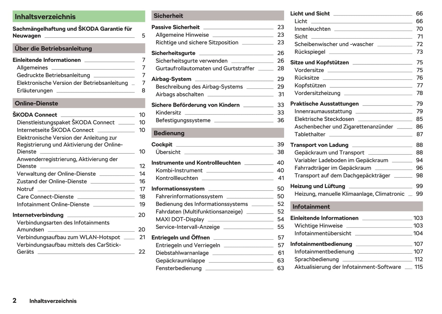 2017-2018 Skoda Fabia Gebruikershandleiding | Duits