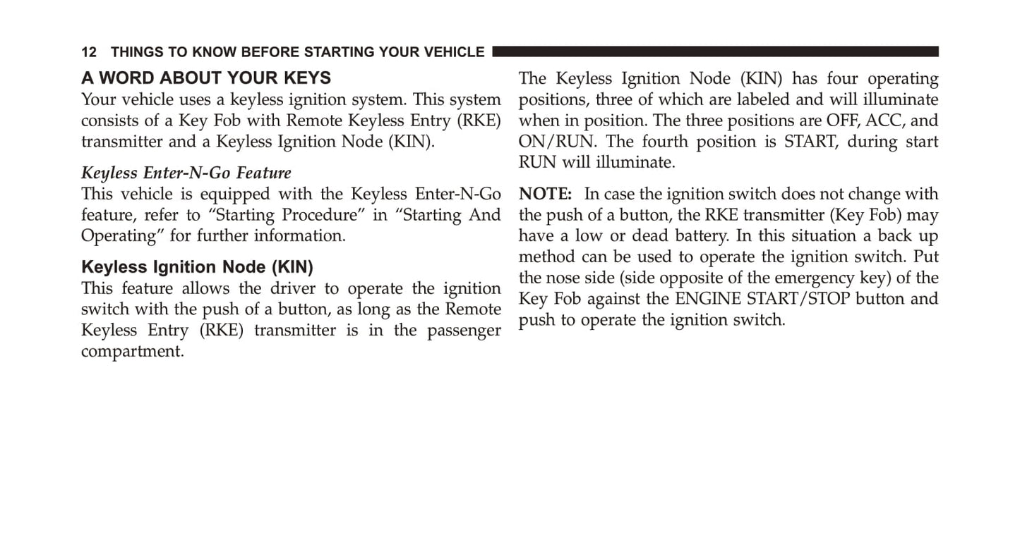 2012 Dodge Charger Owner's Manual | English