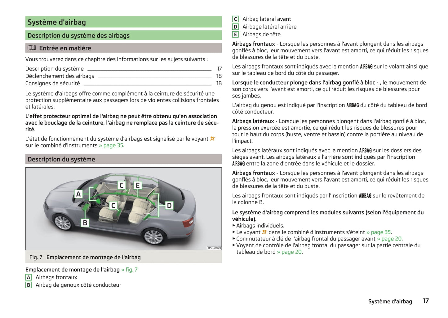 2013-2017 Skoda Octavia Bedienungsanleitung | Französisch