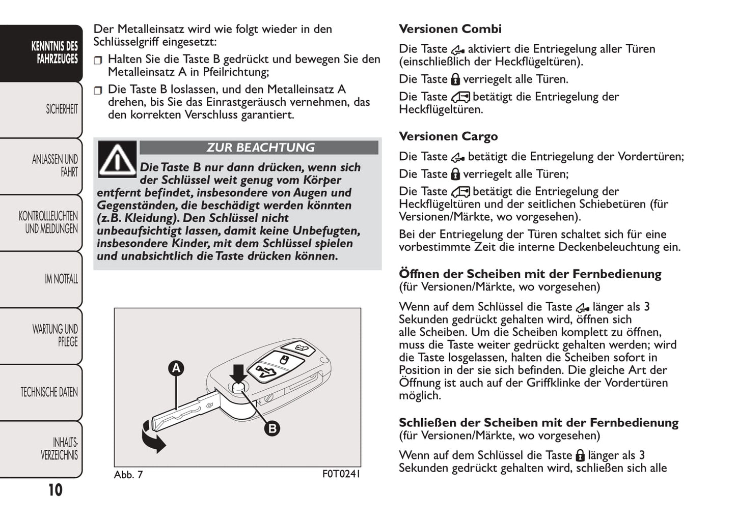 2016-2017 Fiat Fiorino Gebruikershandleiding | Duits
