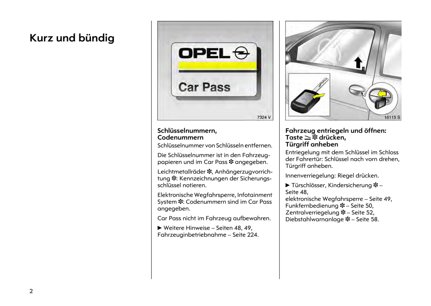 2003-2006 Opel Combo/Corsa Owner's Manual | German