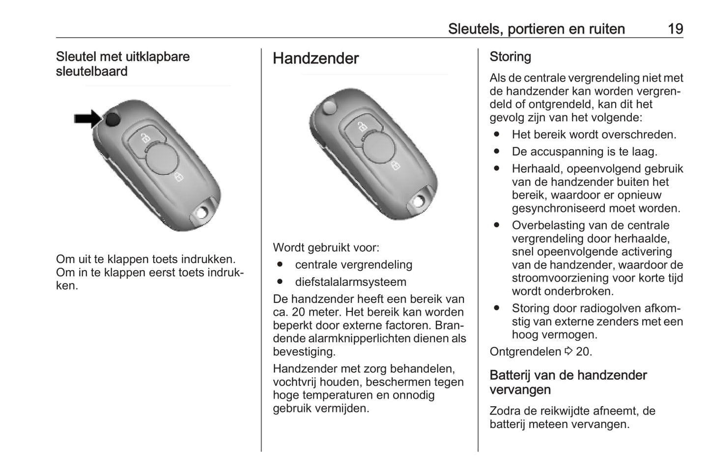 2018-2019 Opel Karl Owner's Manual | Dutch