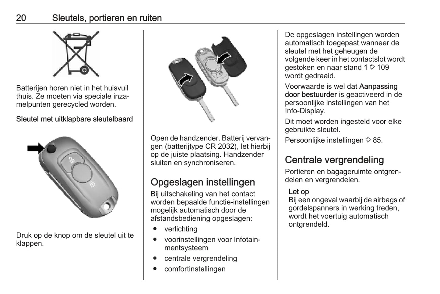 2018-2019 Opel Karl Owner's Manual | Dutch