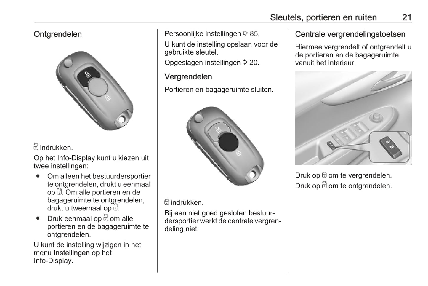2018-2019 Opel Karl Owner's Manual | Dutch