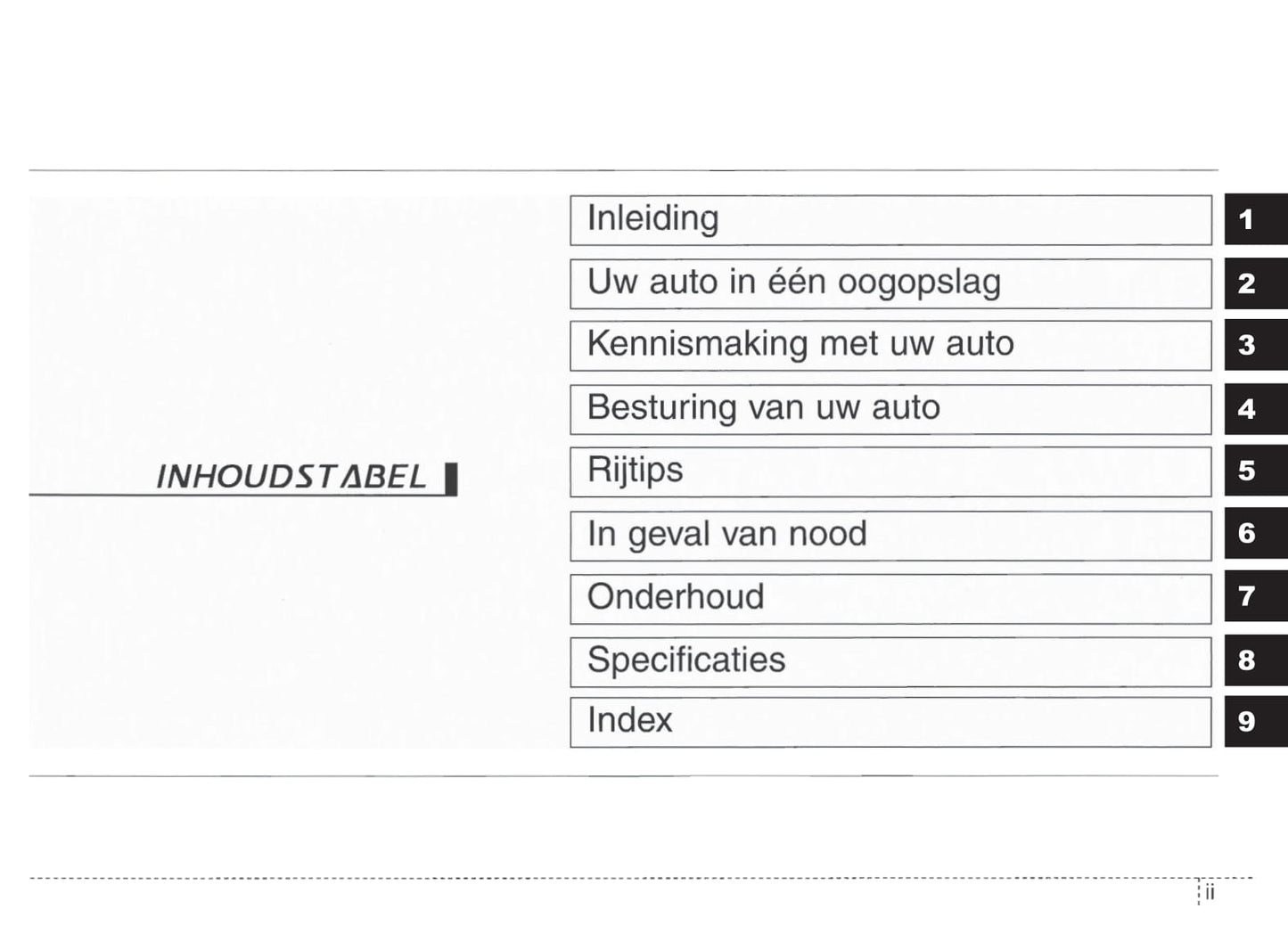 2007-2008 Kia Sportage Owner's Manual | Dutch