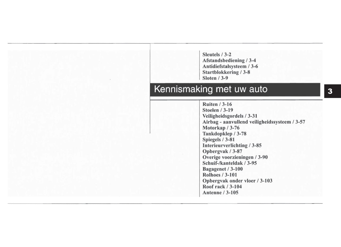2007-2008 Kia Sportage Owner's Manual | Dutch