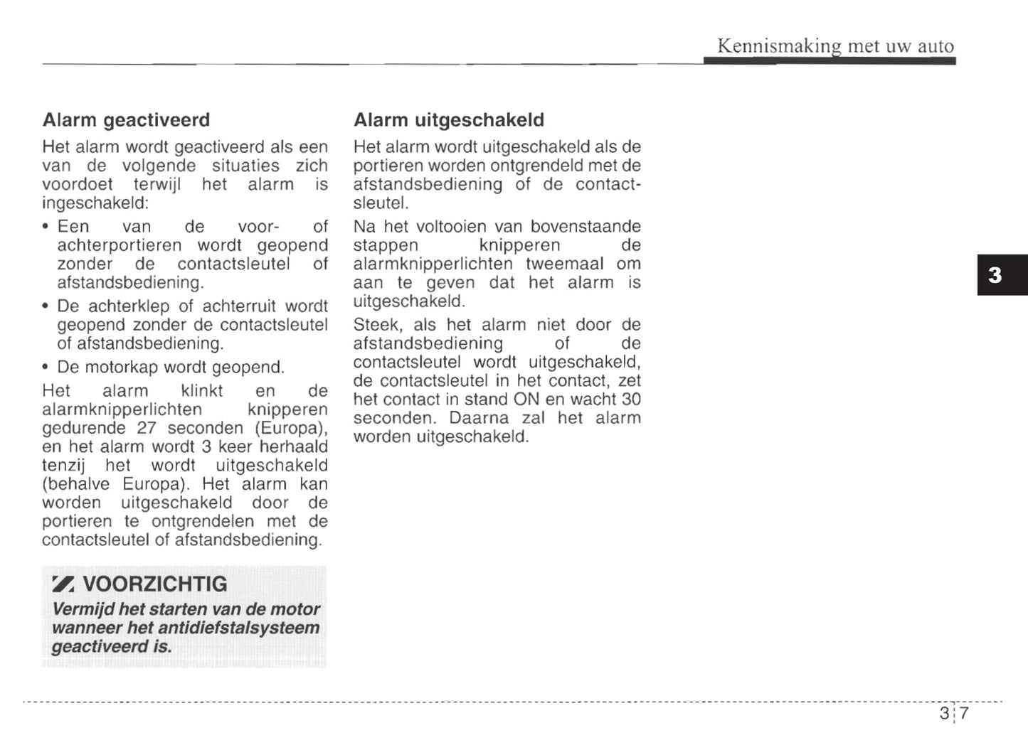 2007-2008 Kia Sportage Owner's Manual | Dutch