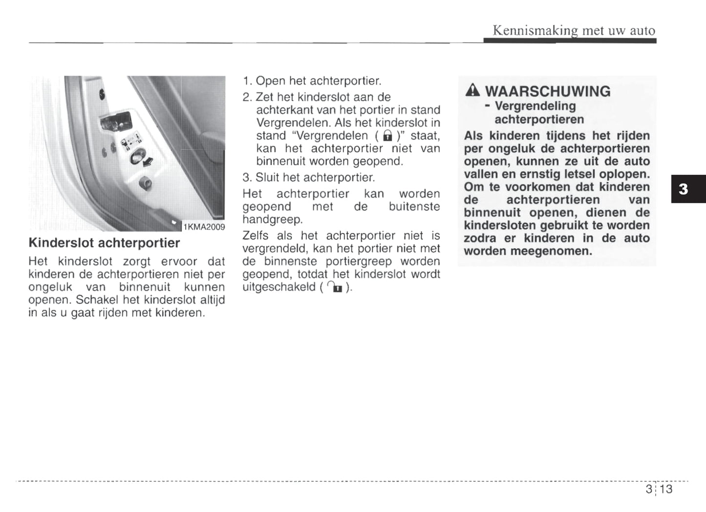 2007-2008 Kia Sportage Owner's Manual | Dutch