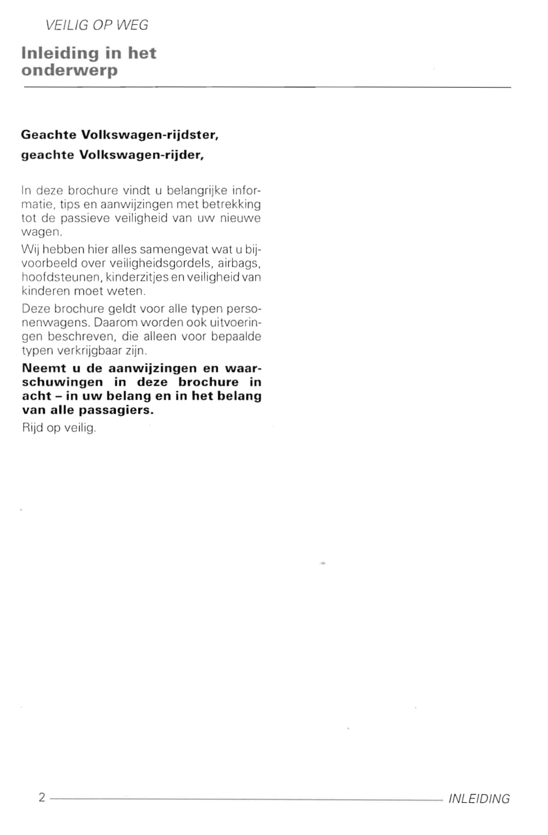 1997-2003 Volkswagen Golf Owner's Manual | Dutch