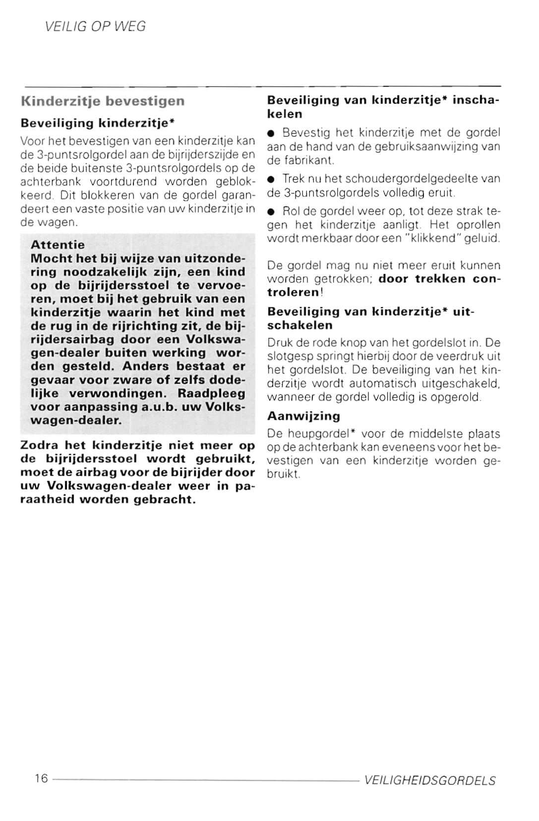 1997-2003 Volkswagen Golf Owner's Manual | Dutch