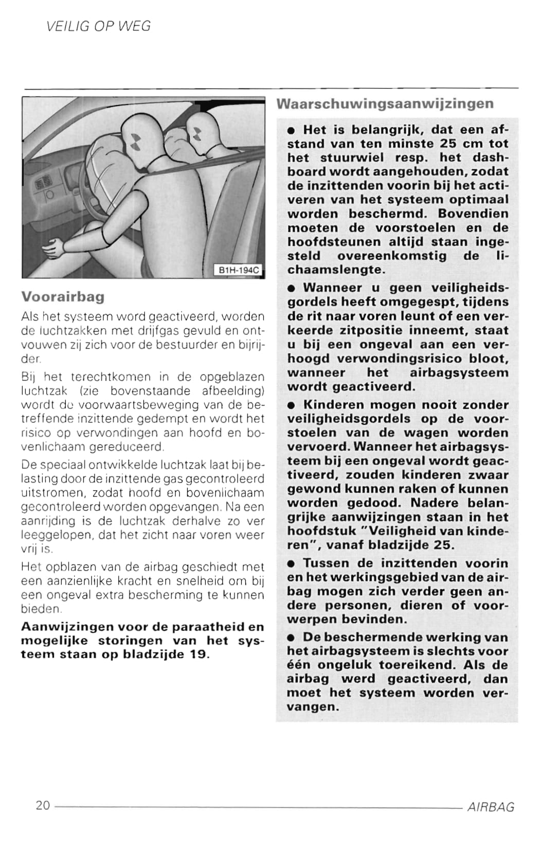 1997-2003 Volkswagen Golf Owner's Manual | Dutch