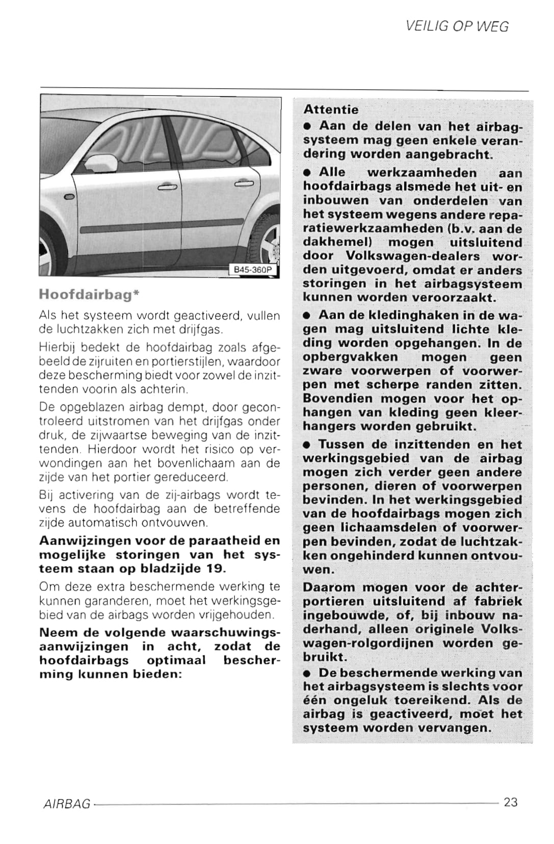 1997-2003 Volkswagen Golf Owner's Manual | Dutch