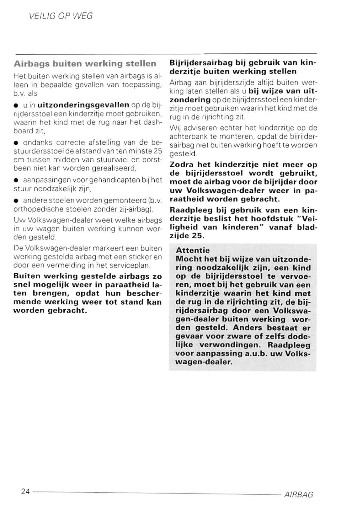 1997-2003 Volkswagen Golf Owner's Manual | Dutch