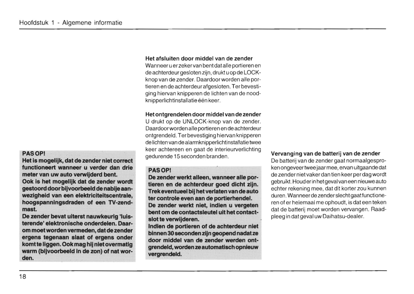 1998-2002 Daihatsu Sirion Gebruikershandleiding | Nederlands