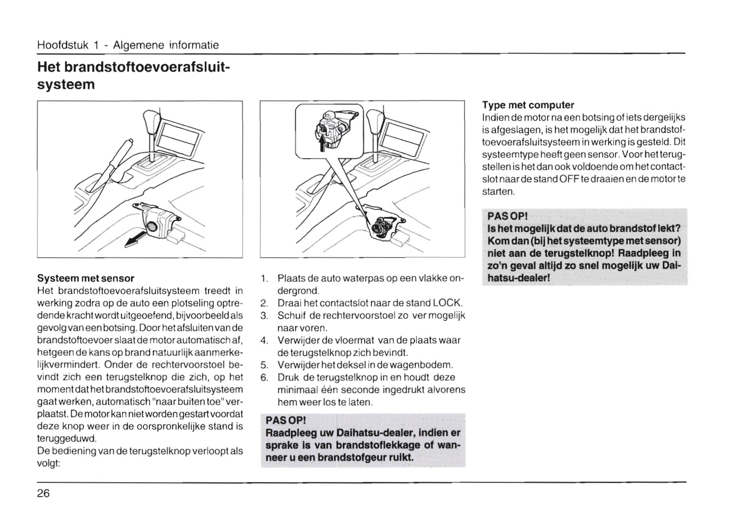 1998-2002 Daihatsu Sirion Gebruikershandleiding | Nederlands