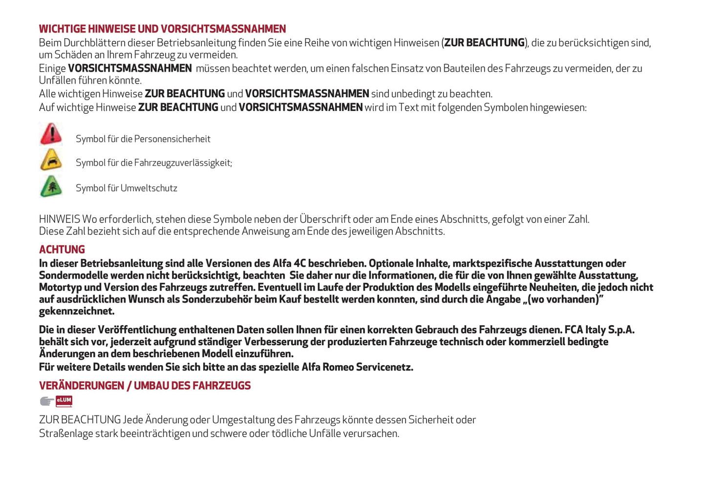 2013-2023 Alfa Romeo 4C Gebruikershandleiding | Duits
