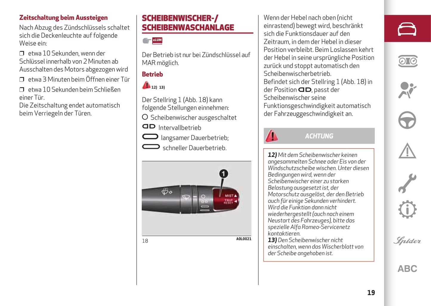 2013-2023 Alfa Romeo 4C Gebruikershandleiding | Duits