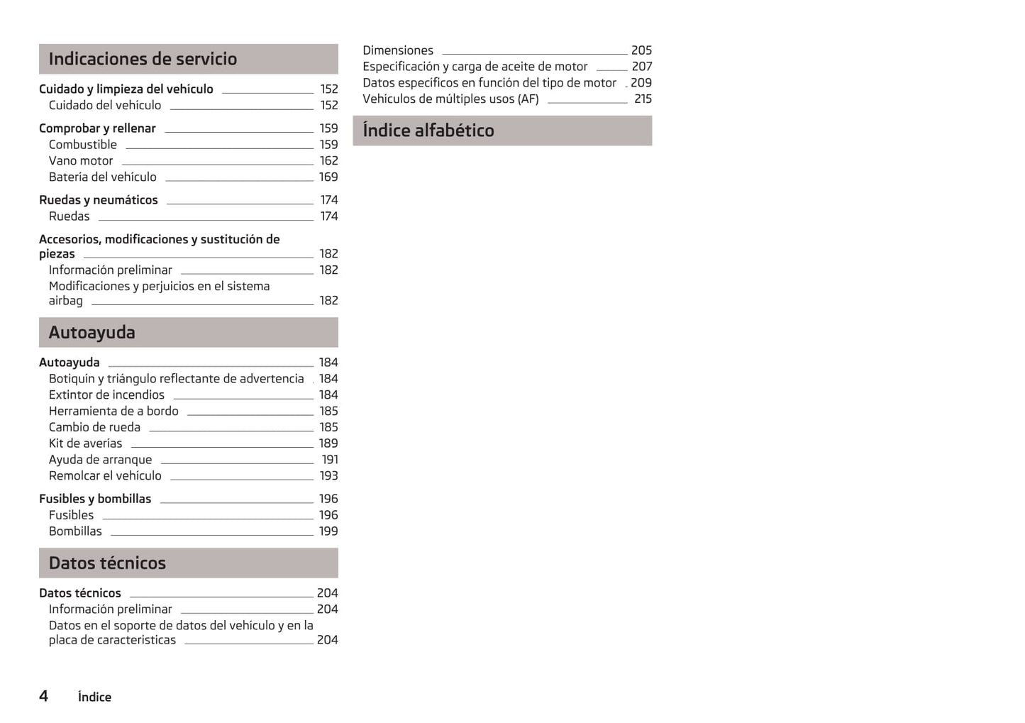 2012-2013 Skoda Octavia Gebruikershandleiding | Spaans