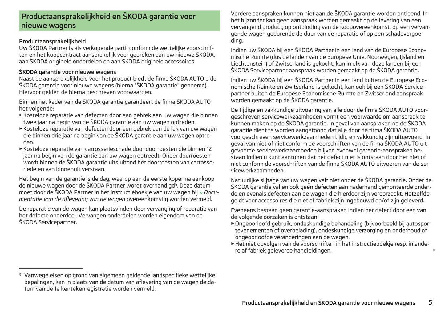 2016-2017 Skoda Kodiaq Owner's Manual | Dutch
