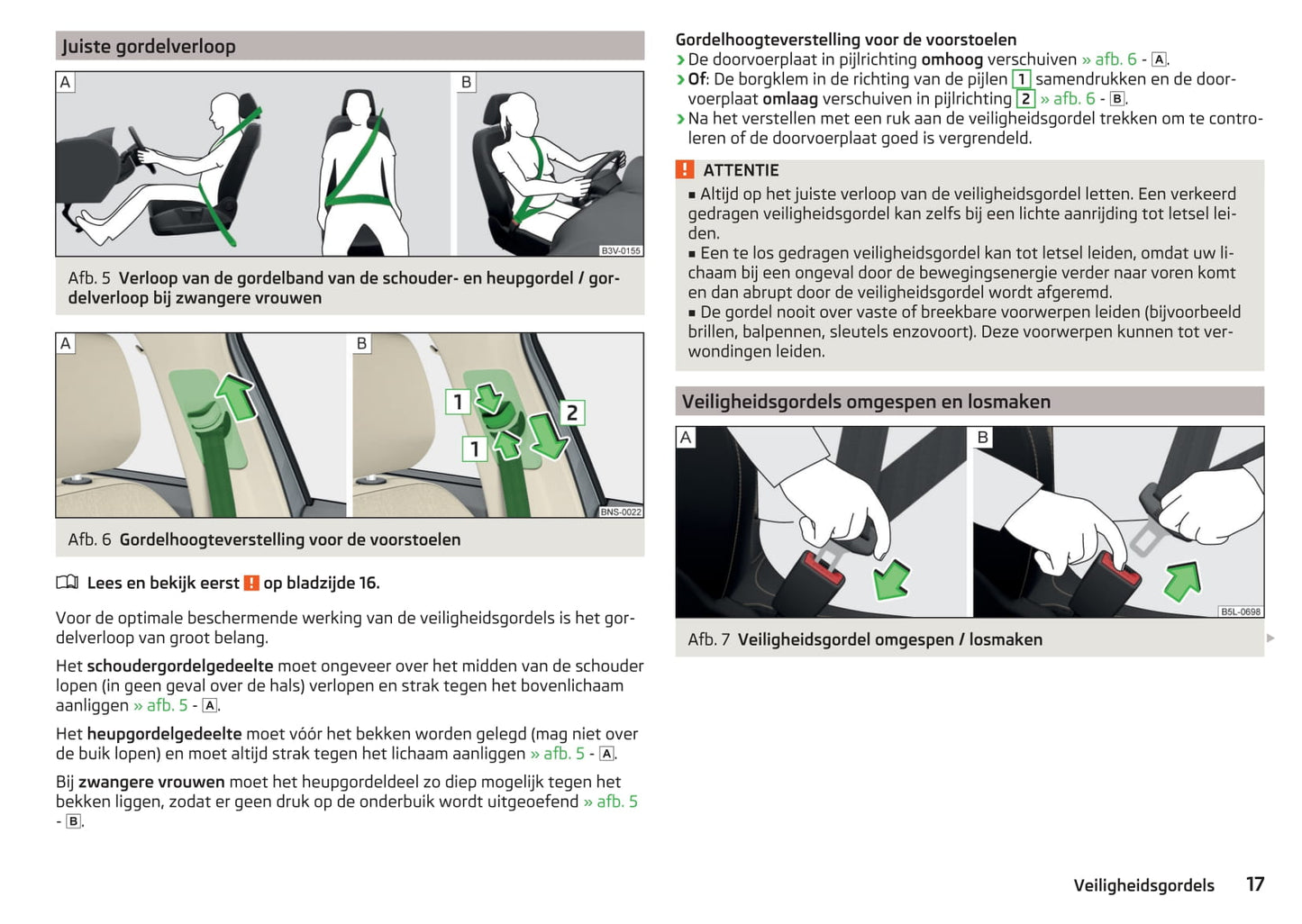 2016-2017 Skoda Kodiaq Owner's Manual | Dutch