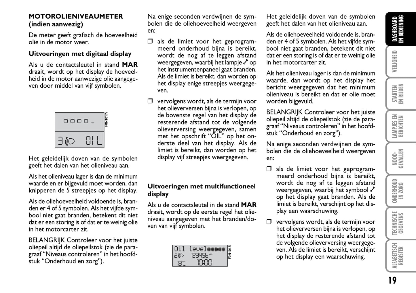 2007-2008 Fiat Ducato Owner's Manual | Dutch