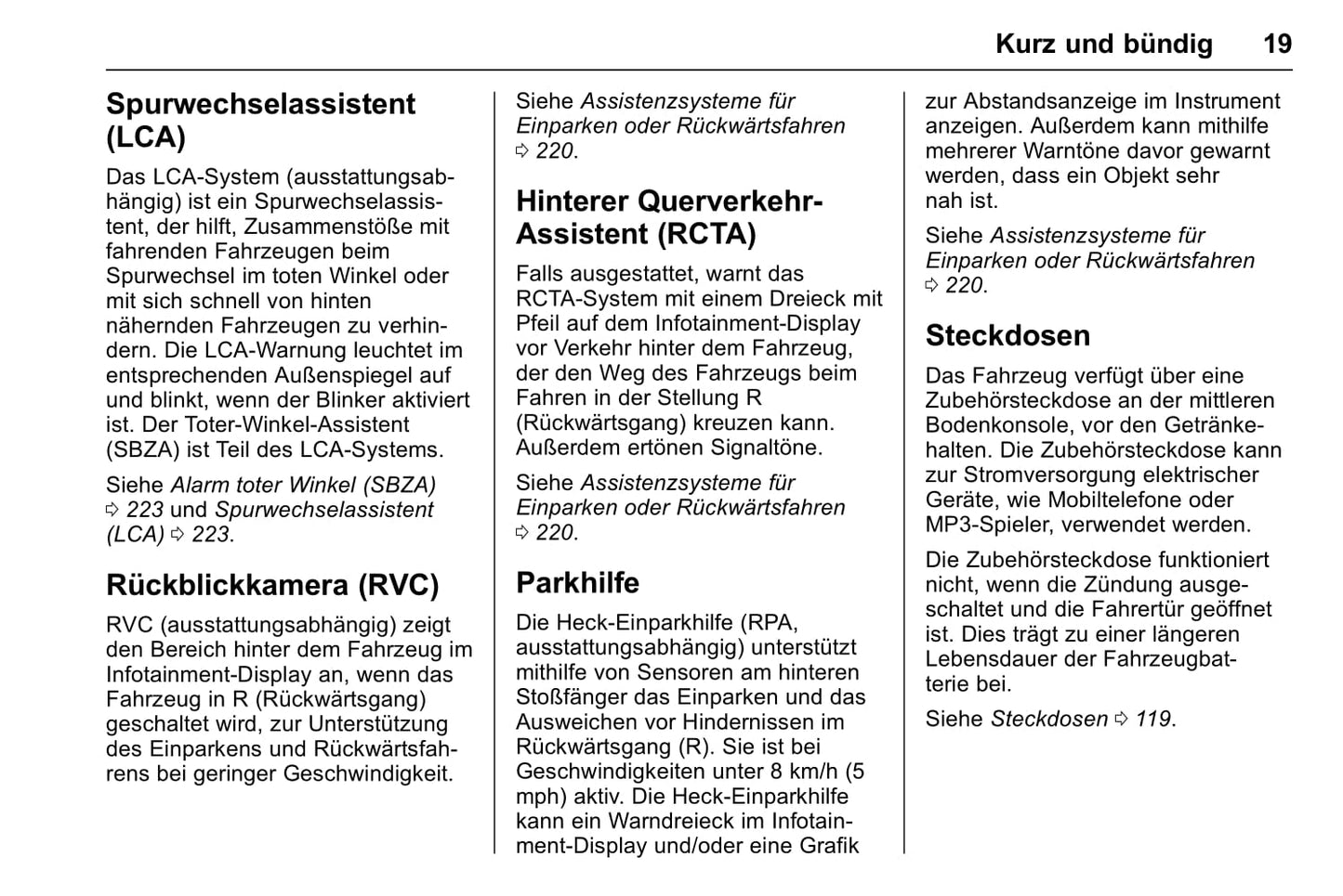 2017-2018 Chevrolet Camaro Owner's Manual | German