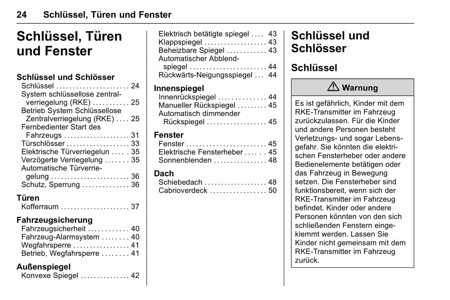 2017-2018 Chevrolet Camaro Owner's Manual | German