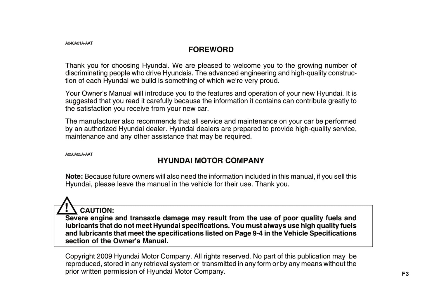 2006-2011 Hyundai Accent Manuel du propriétaire | Anglais