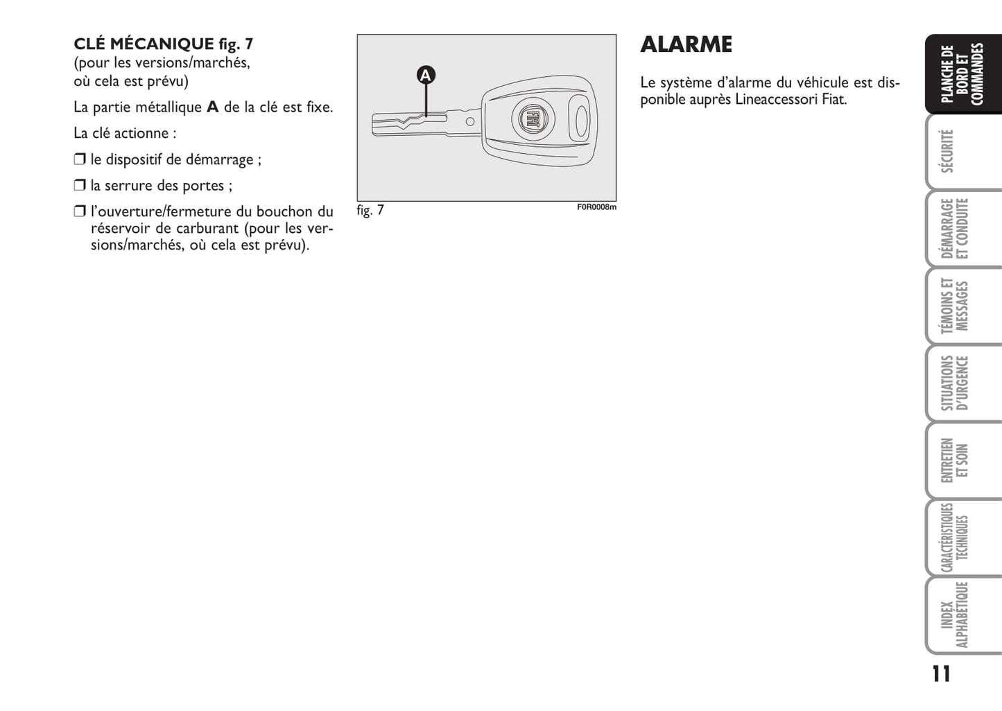 2013-2014 Fiat Linea Gebruikershandleiding | Frans