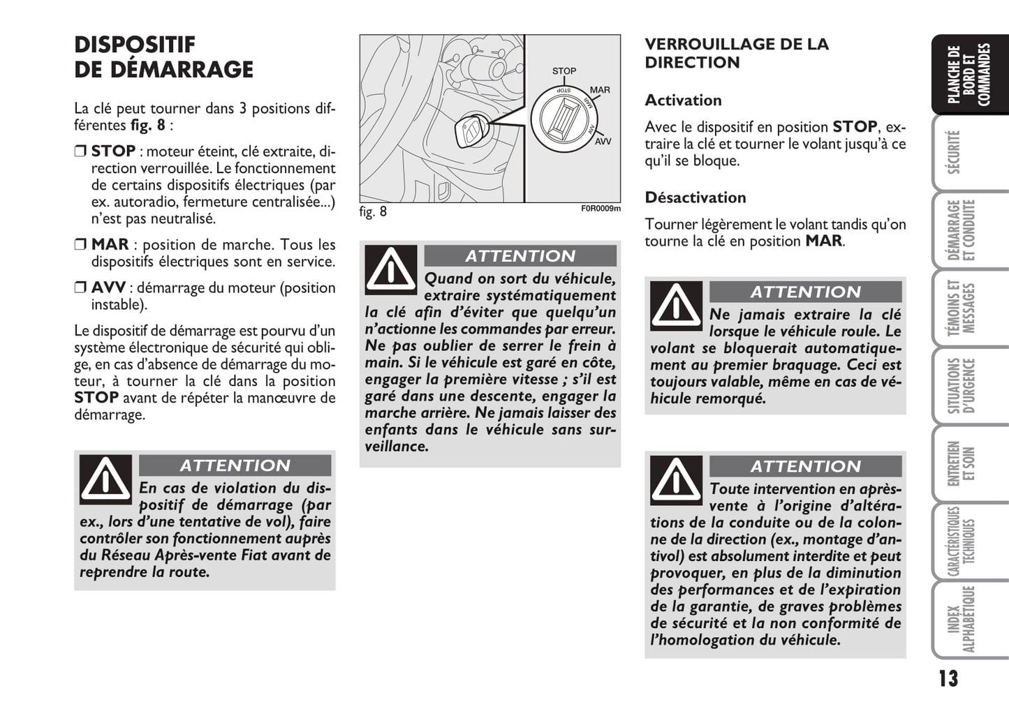 2013-2014 Fiat Linea Gebruikershandleiding | Frans