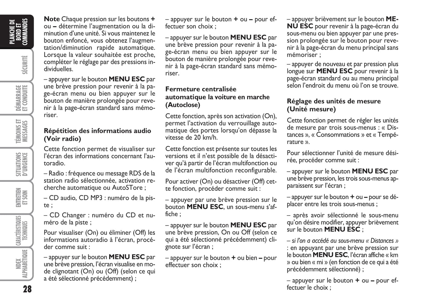 2013-2014 Fiat Linea Gebruikershandleiding | Frans