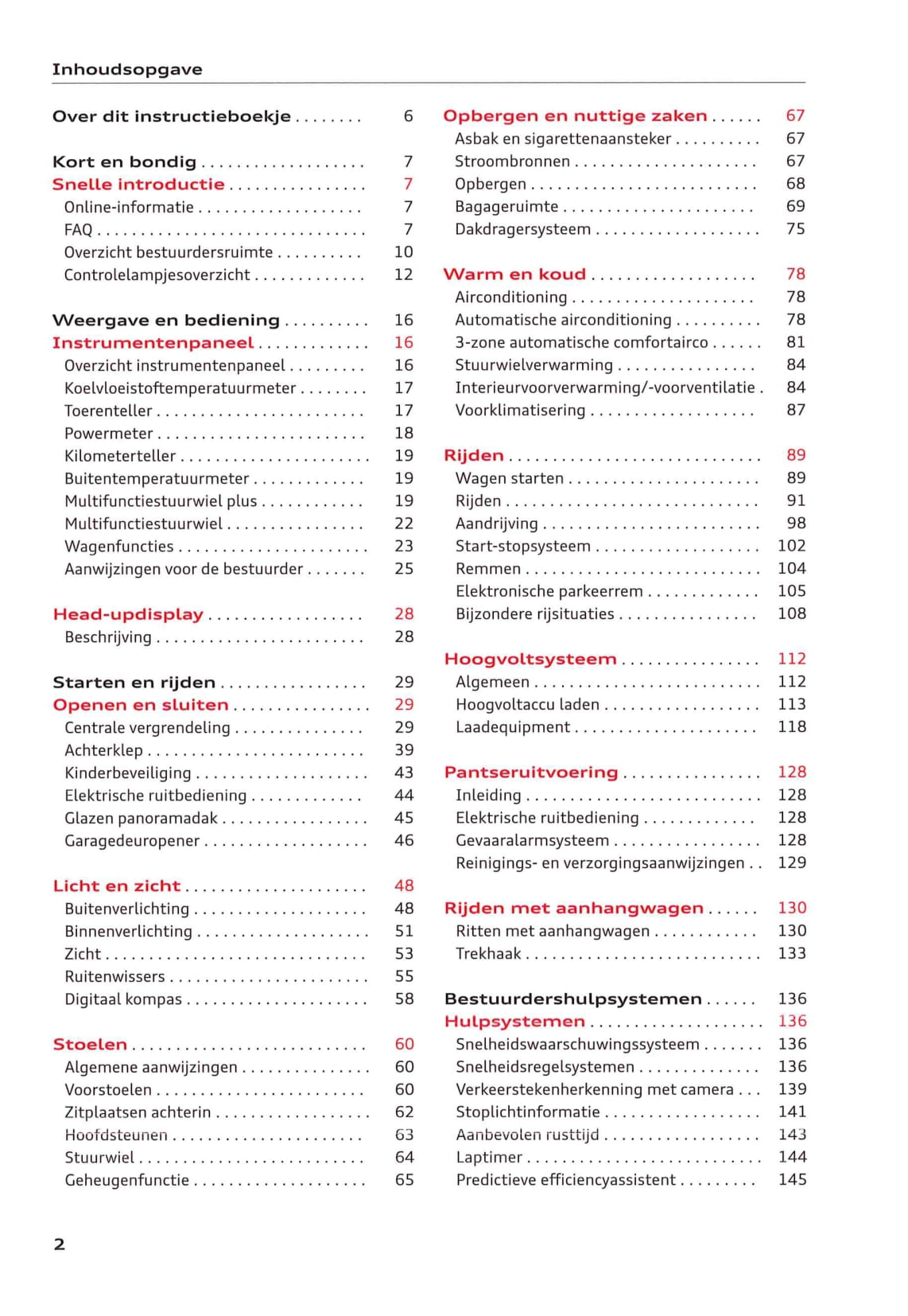 2018-2020 Audi Q5/S Q5 Owner's Manual | Dutch