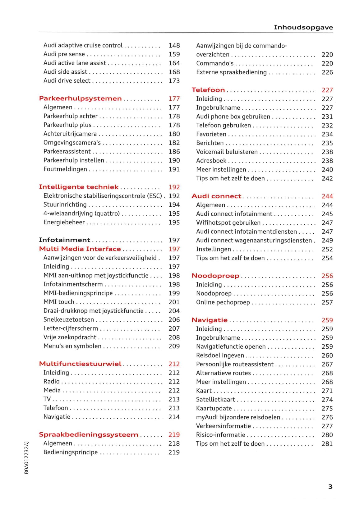2018-2020 Audi Q5/S Q5 Owner's Manual | Dutch