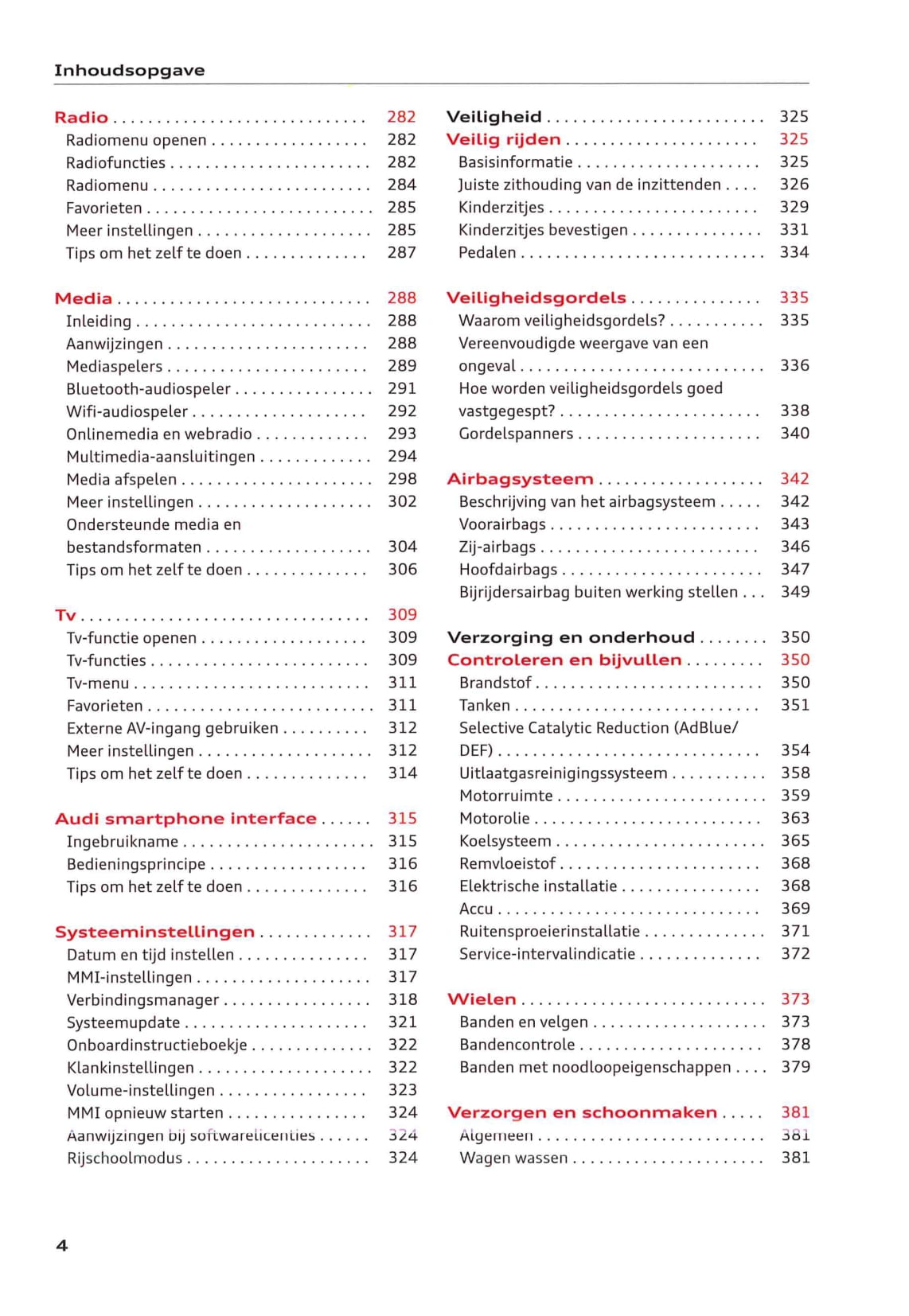 2018-2020 Audi Q5/S Q5 Owner's Manual | Dutch