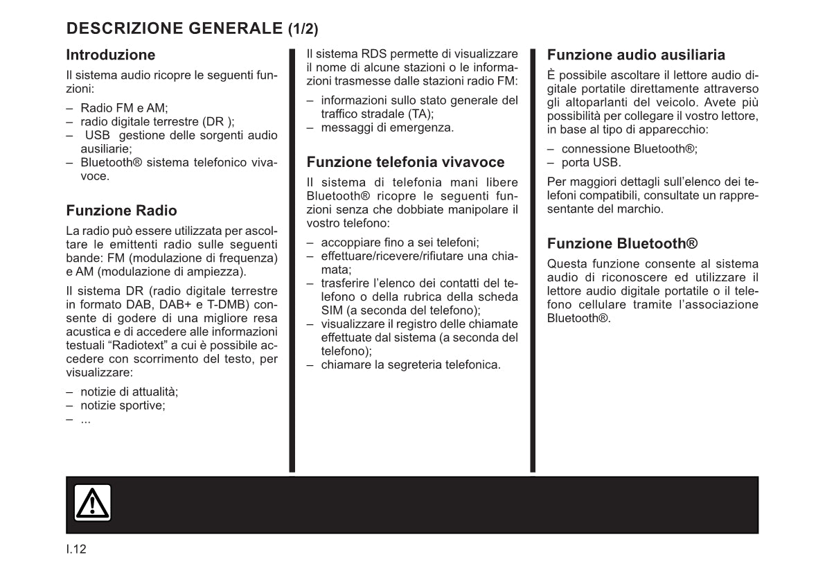 Renault Radio Connect R&Go Libretto D'istruzioni 2022