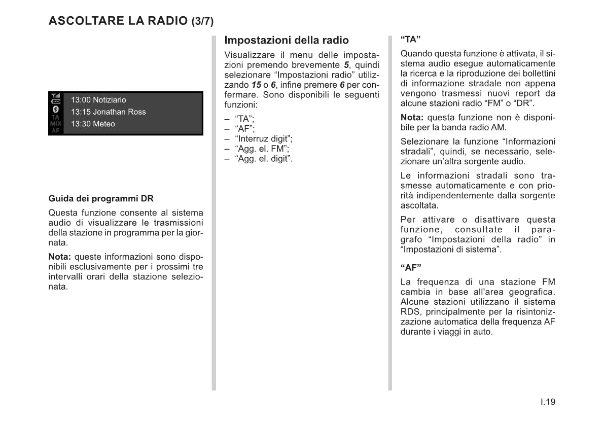 Renault Radio Connect R&Go Libretto D'istruzioni 2022