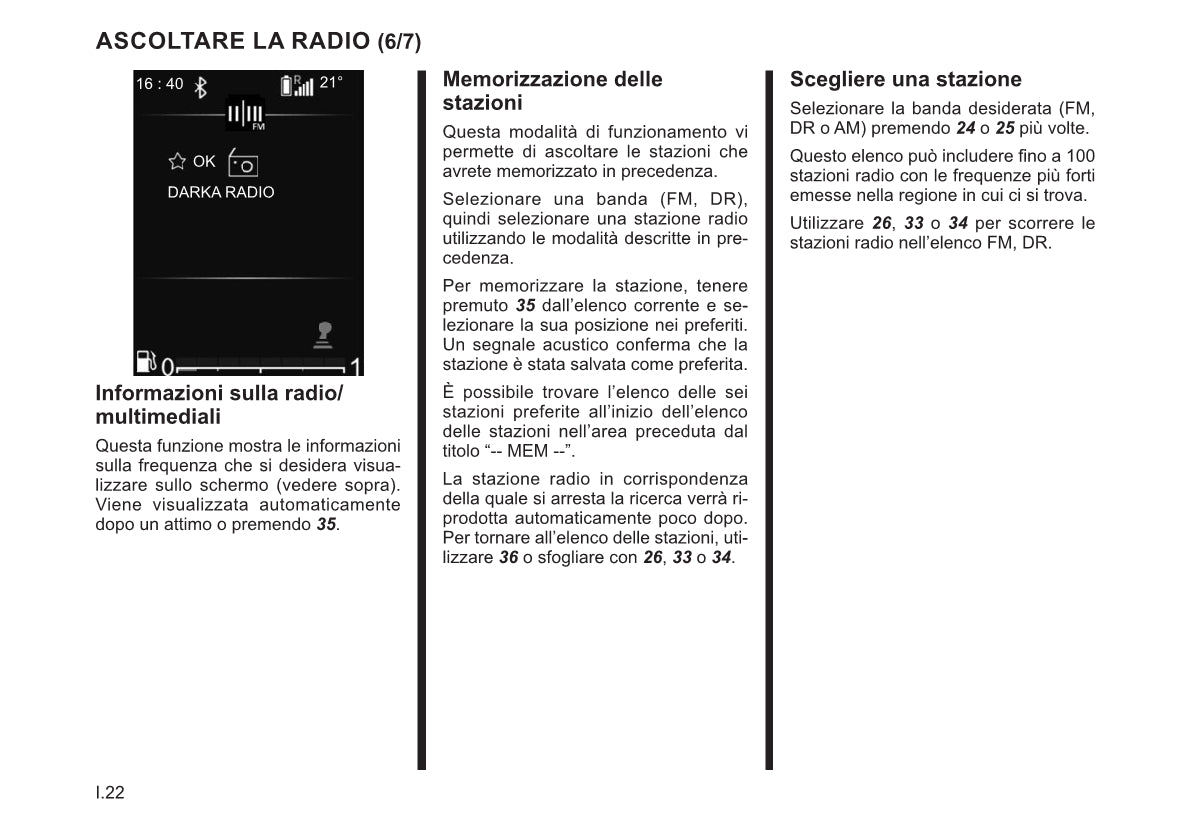 Renault Radio Connect R&Go Libretto D'istruzioni 2022