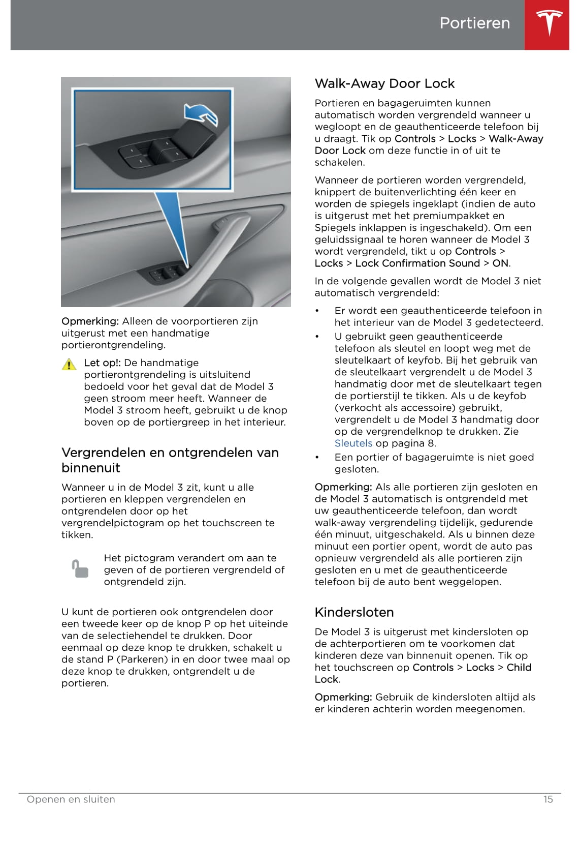 2019 Tesla Model 3 Bedienungsanleitung | Niederländisch