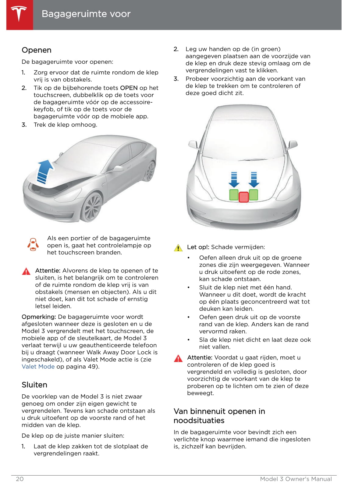 2019 Tesla Model 3 Bedienungsanleitung | Niederländisch