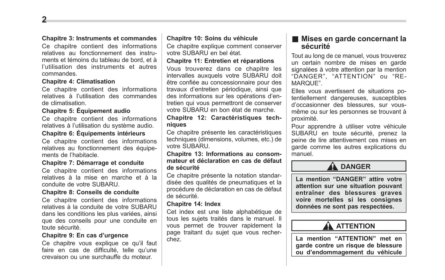 2017 Subaru WRX/WRX STI Gebruikershandleiding | Frans