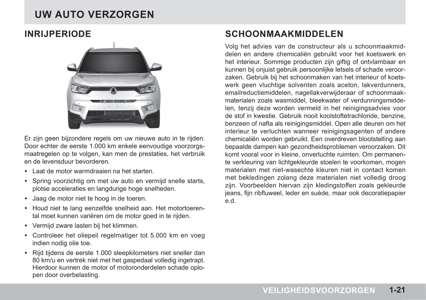 2015-2018 SsangYong Tivoli Gebruikershandleiding | Nederlands